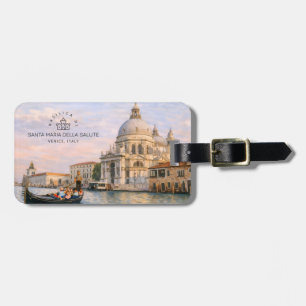 Venice Basilica Salute Watercolor Iconic Domes Luggage Tag