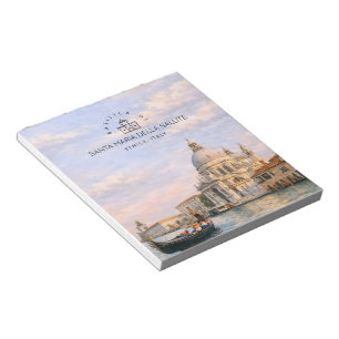 Venice Basilica Salute Watercolor Iconic Domes Notepad
