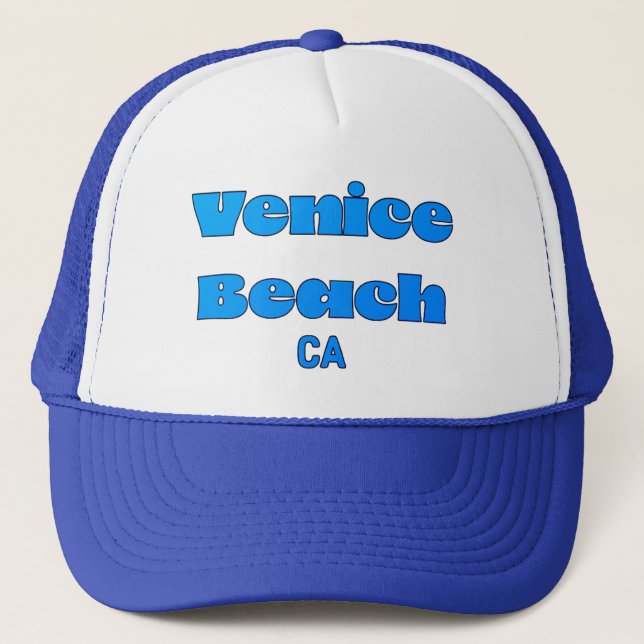Venice Beach CA blue Trucker Hat (Front)