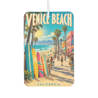 Venice Beach California Colourful Surfboards Poste Car Air Freshener