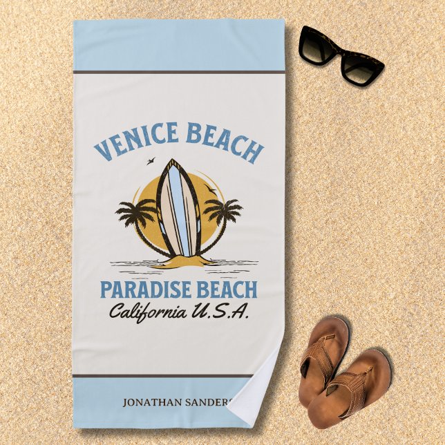 Venice Beach California Paradise Beach Towel (Creator Uploaded)