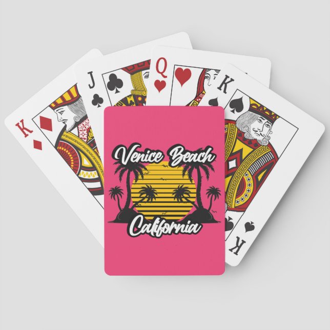Venice Beach California Playing Cards (Back)