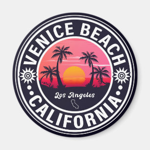 Venice Beach California Retro Sunset Souvenirs 60s Magnet