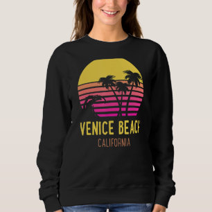 Venice Beach California Retro Vintage Palm Tree Sp Sweatshirt