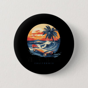 Venice Beach California Skateboard Skateboarder 6 Cm Round Badge