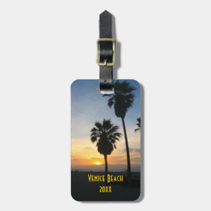 Venice Beach California Sunset Luggage Tag