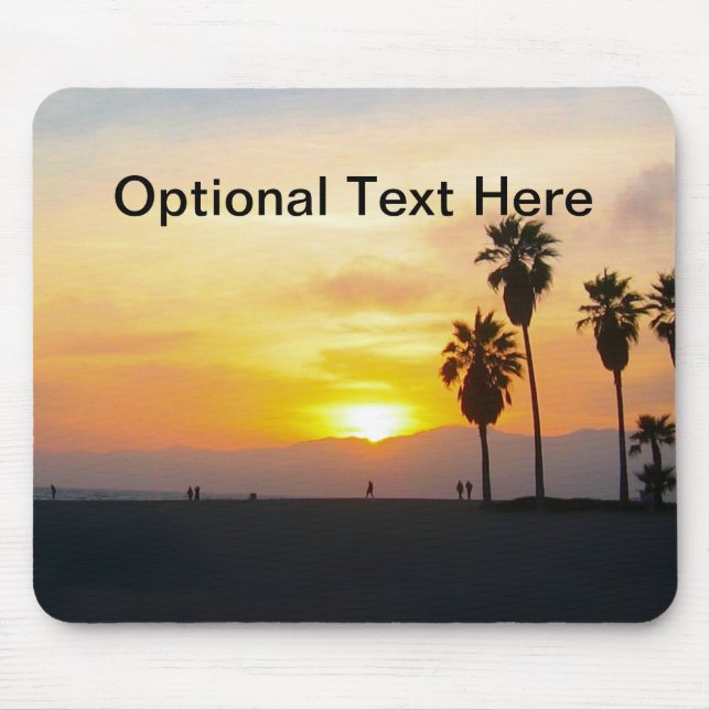 Venice Beach California Sunset Mouse Pad (Front)