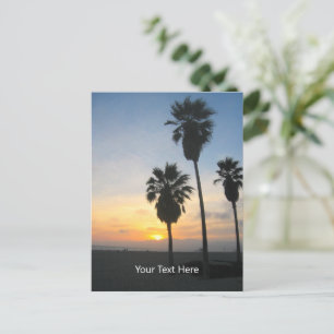 Venice Beach California Sunset Postcard