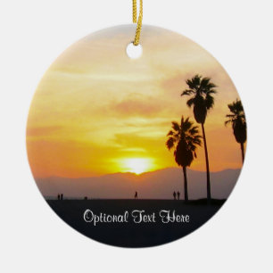 Venice Beach California Sunset Souvenir Ceramic Or Ceramic Tree Decoration