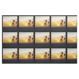 Venice Beach California Sunset Souvenir Fabric