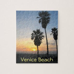 Venice Beach California Sunset Souvenir Jigsaw Puzzle