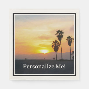 Venice Beach California Sunset Souvenir Napkins