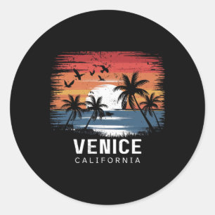 Venice Beach California Surfing Surfer _1 Classic Round Sticker