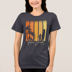 Venice Beach California Surfing Tri-Blend Shirt