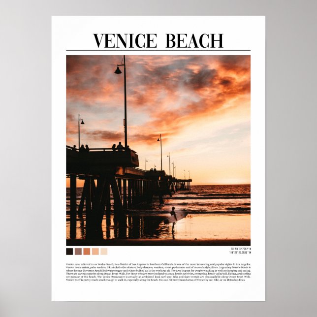 Venice Beach Los Angeles California United States Poster (Front)