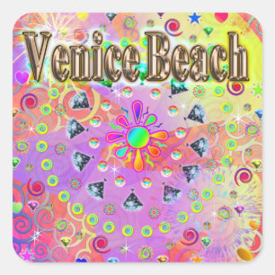 Venice Beach Lucky Golden Sticker