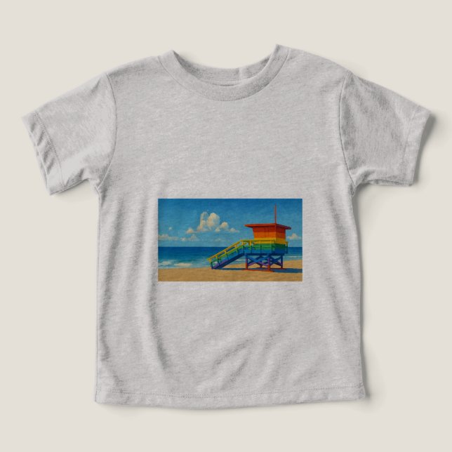 Venice Beach Rainbow Lifeguard Stand (Design Front)