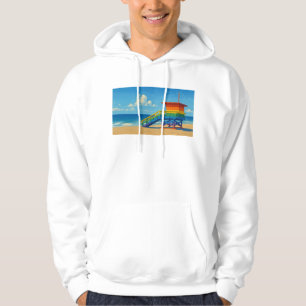 Venice Beach Rainbow Lifeguard Stand Hoodie