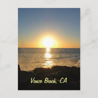 Venice Beach Sunset Postcard