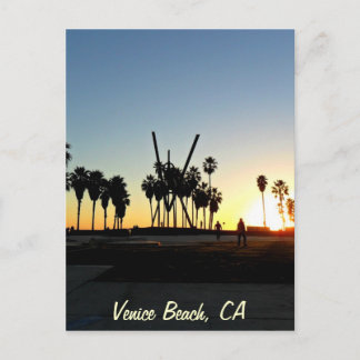 Venice Beach Sunset Postcard