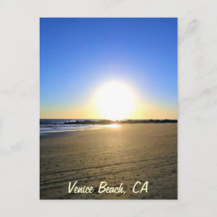Venice Beach Sunset Postcard
