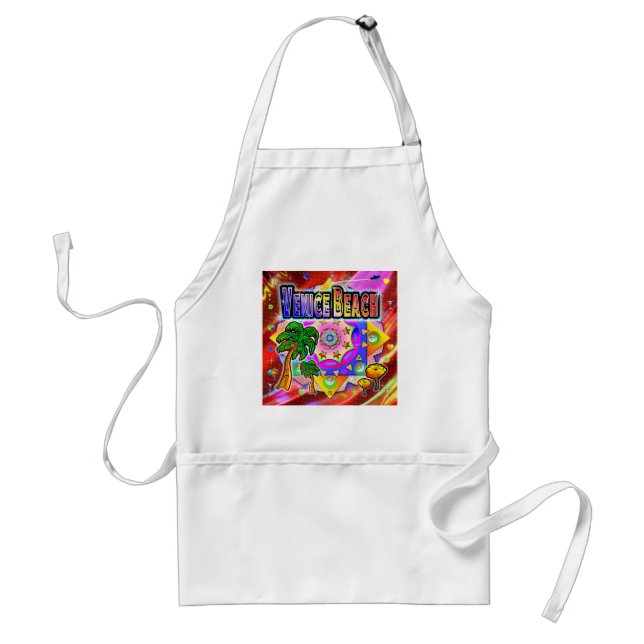 Venice Beach Tropical Friends Apron (Front)