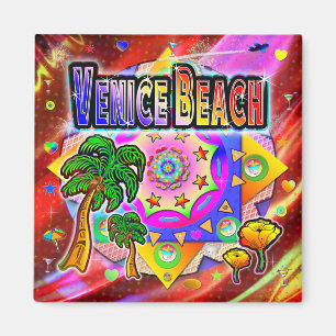 Venice Beach Tropical Friends Magnet