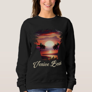Venice Beach Vibrant Sunset Los Angeles California Sweatshirt