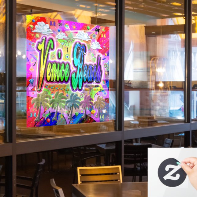 Venice Beach Vista Express Window Cling (Restaurant Window)