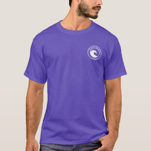 Venice Beach White Ocean Wave Circle Design T-Shirt