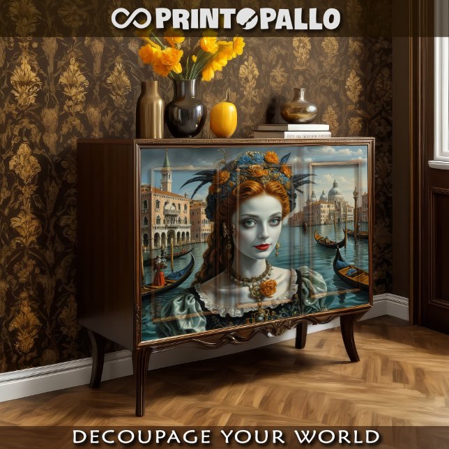 Venice beauty on the balcony tissue paper (Creator Uploaded)