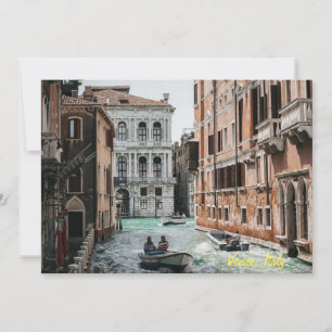 Venice Boat Canal  Invitation