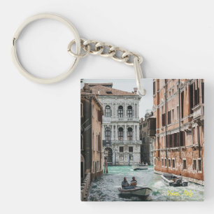 Venice Boat Canal  Key Ring