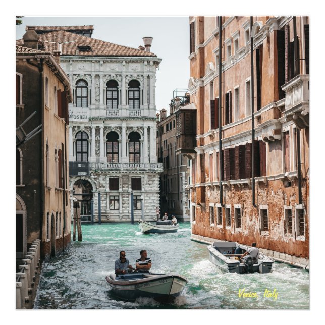 Venice Boat Canal  Photo Print (Front)