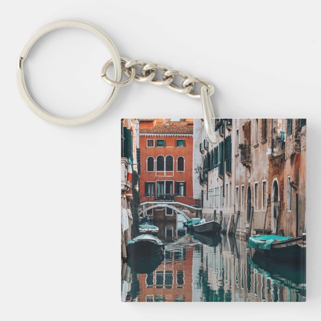 Venice Boats             Key Ring (Front)