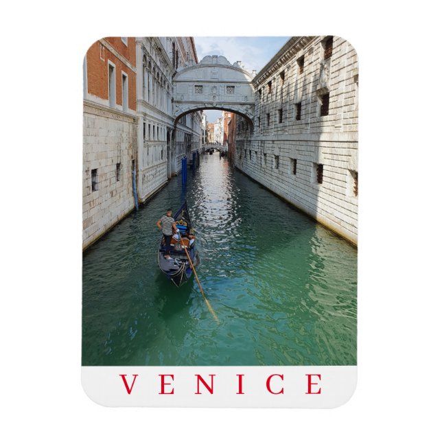 Venice Bridge of Sighs view fridge magnet (Vertical)