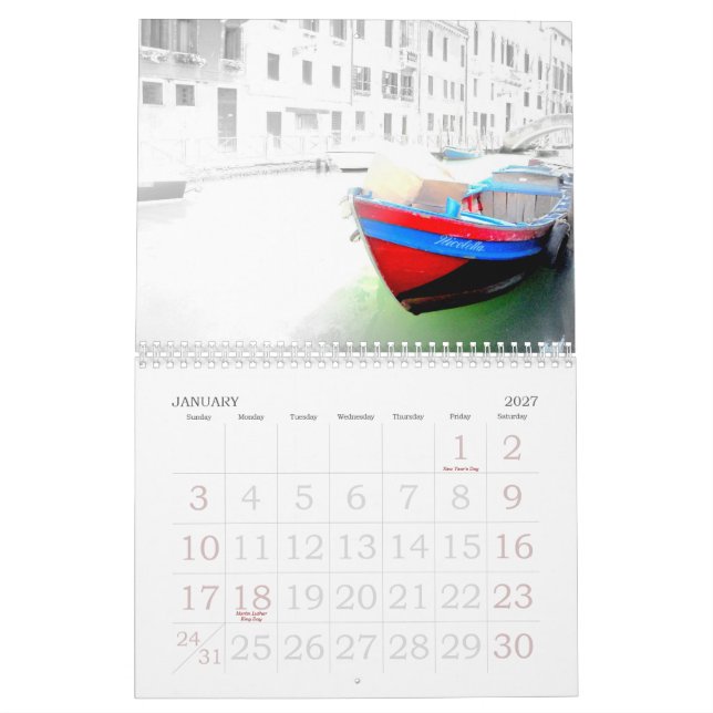 VENICE CALENDAR (Jan 2027)