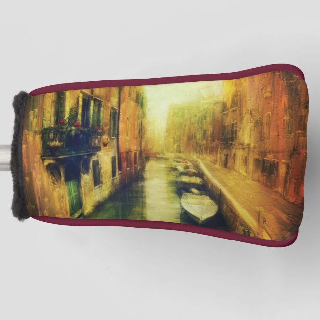 Venice Canal Balcony Painting Golf Head Cover (Front)