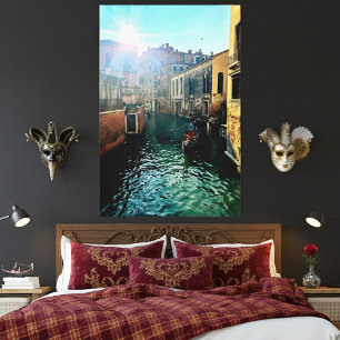 Venice Canal Gondola Italian Architecture Photo Canvas Print