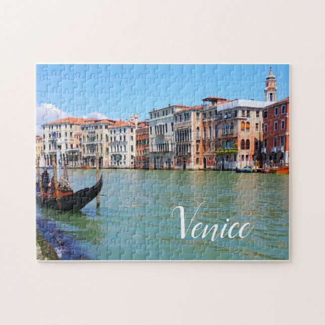 Venice Canal & gondola, Venezia Italy Jigsaw Puzzle (Horizontal)