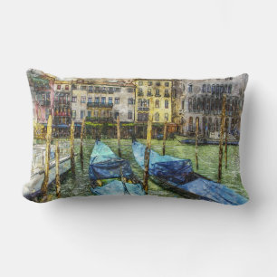 Venice Canal Gondolas Lumbar Cushion