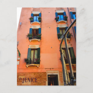Venice Canal Living Architecture Flower Window Box Postcard