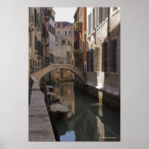 Venice Canals and Stone bridge Poster
