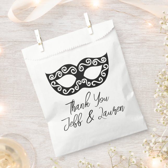 Venice carnival mask custom wedding favour bags (Clipped)