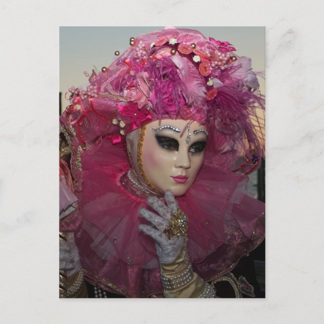 Venice Carnival Masks Postcard (Front)