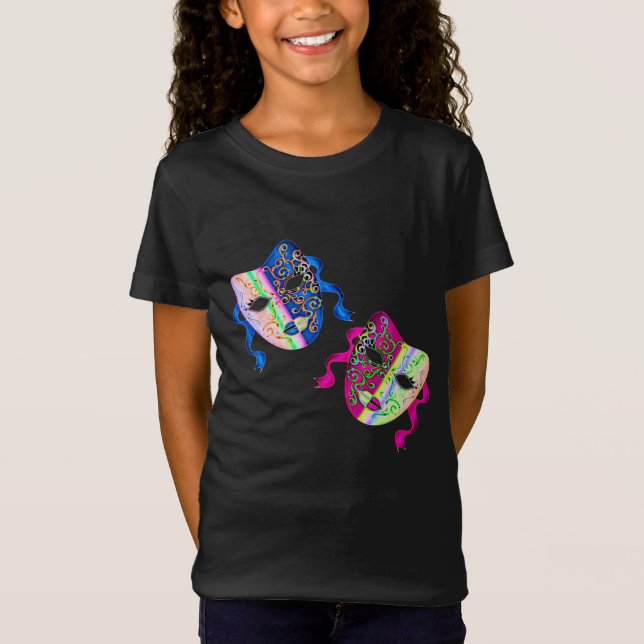 Venice Carnival Traditional Colourful Masks T-Shirt (Front)