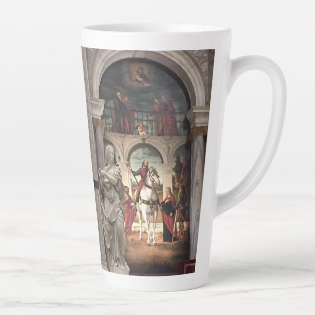 VENICE CHURCH, GAUZE LIKE Marble Veil, + GONDOLIER Latte Mug (Right)
