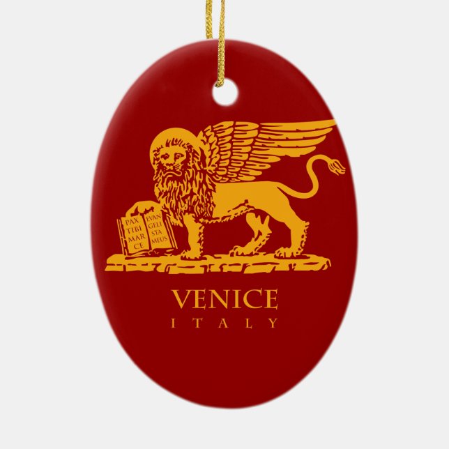 Venice Coat of Arms Ceramic Tree Decoration (Back)