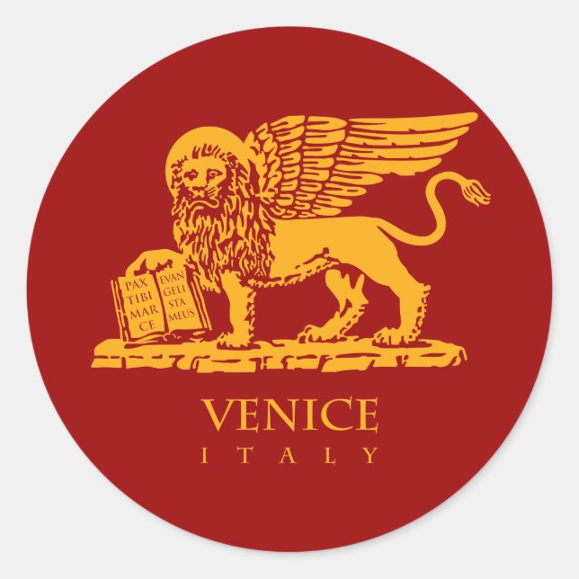 Venice Coat of Arms Classic Round Sticker (Front)
