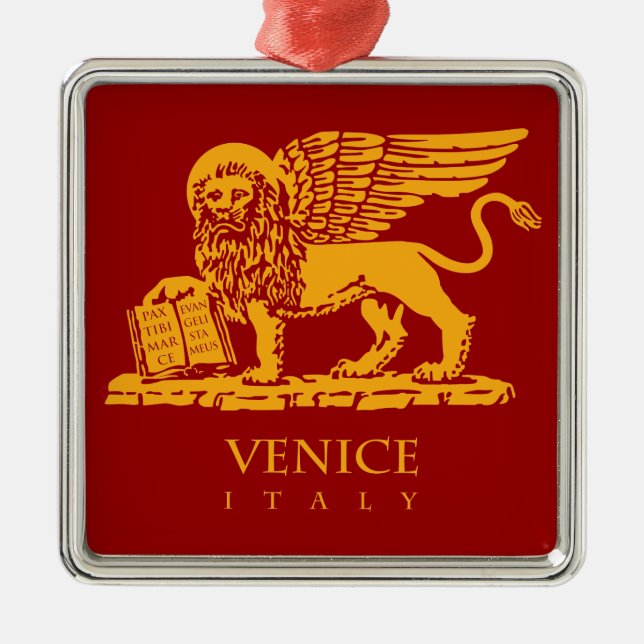 Venice Coat of Arms Metal Tree Decoration (Front)